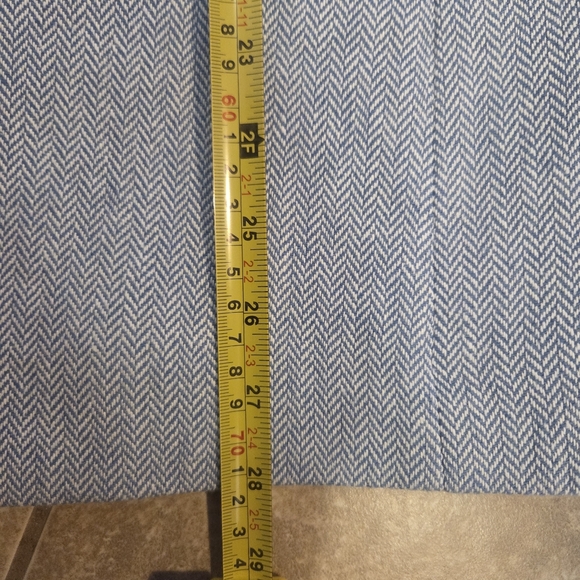 J. Crew Womens Re-Imagined Blue Herringbone Preppy Linen-Cotton Blazer Sz 16 - Picture 10 of 11